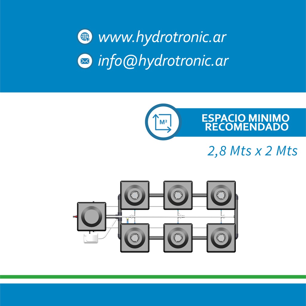 Hydrotonic - Sistema 6.1 RDWC Hidroponia 140lts