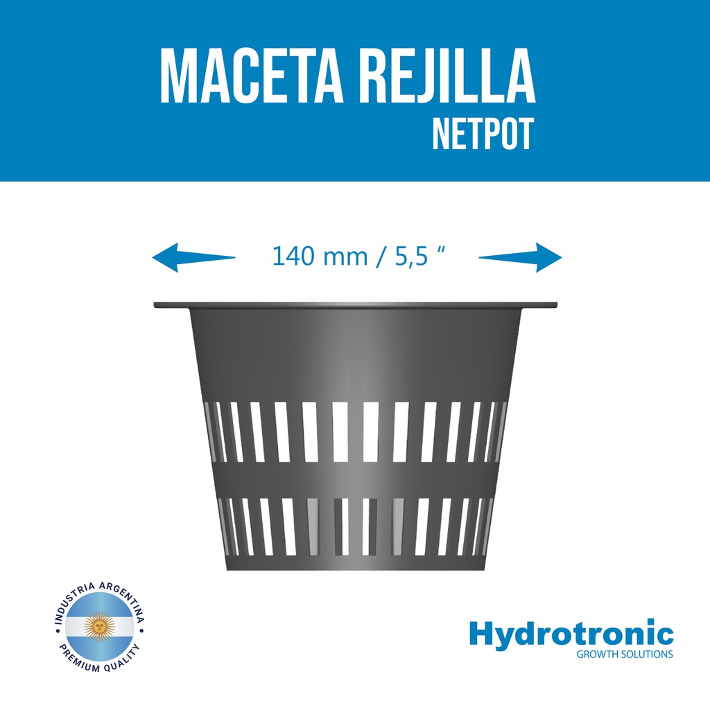 Hydrotonic - Maceta Regilla PE-LD 140mm - 5,5&quot;