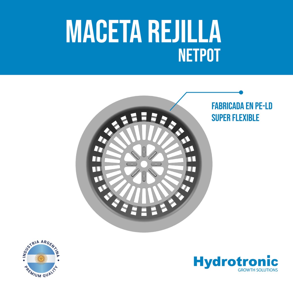 Hydrotonic - Maceta Regilla PE-LD 140mm - 5,5&quot;