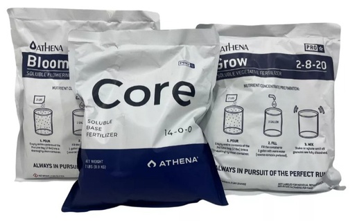 Athena Pro Line Grow Bloom Core Tripack 0.9kg C/u Vege Flora