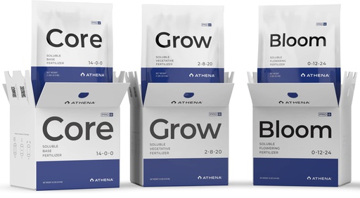 Athena Pro Line Grow Bloom Core Tripack 4,5kg C/u Vege Flora