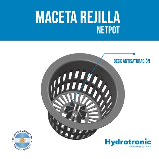 Hydrotronic - Maceta Regilla PE-LD 140mm - 5,5&quot;